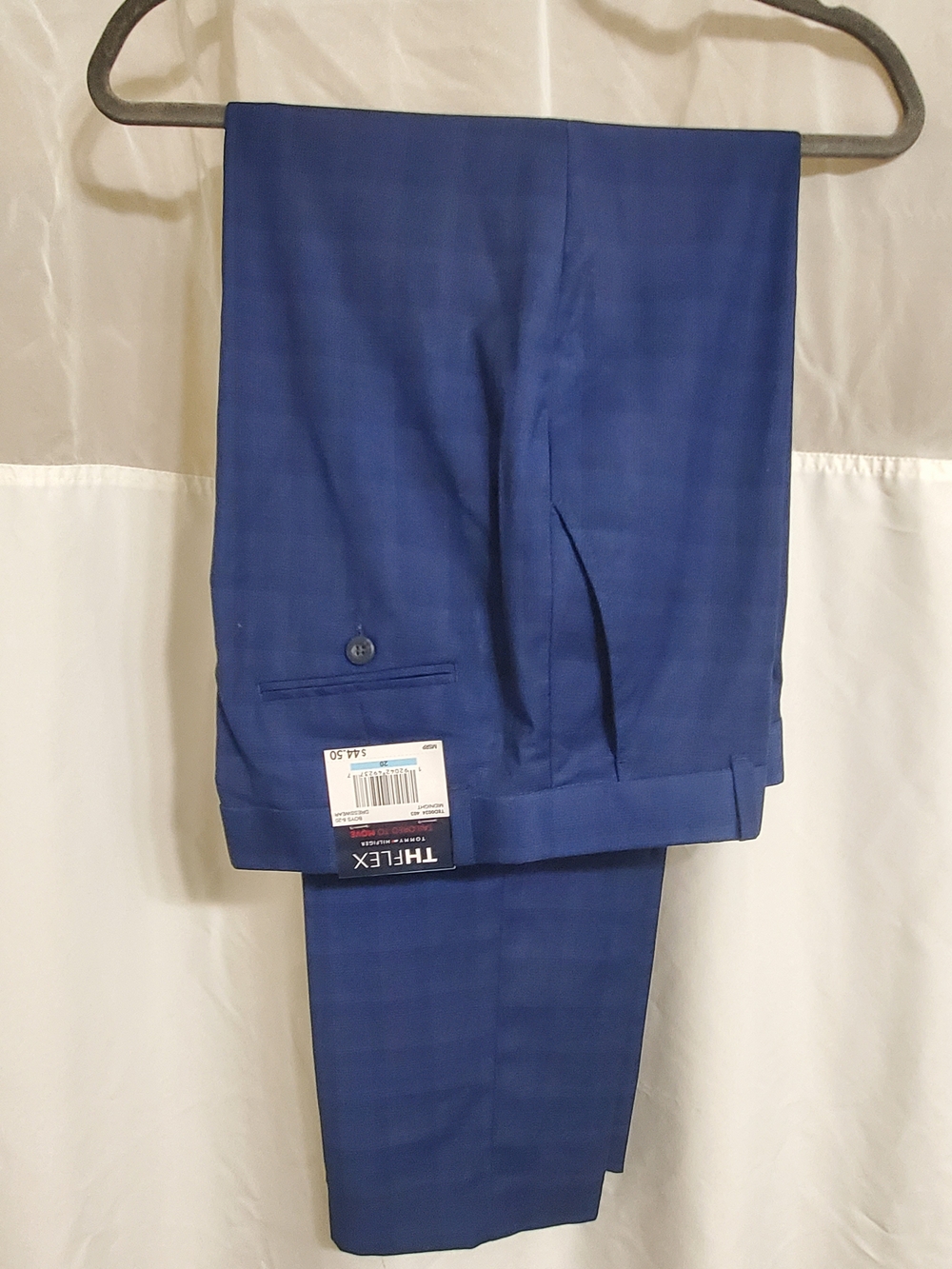 Tommy Hilfiger Blue Flat-Front Dress Pants